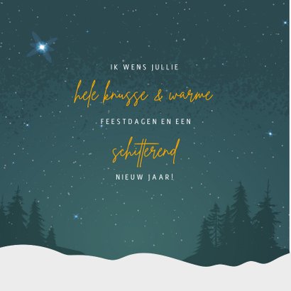 Kerstkaart voor eerste kerst samen met illustratie van beren 2