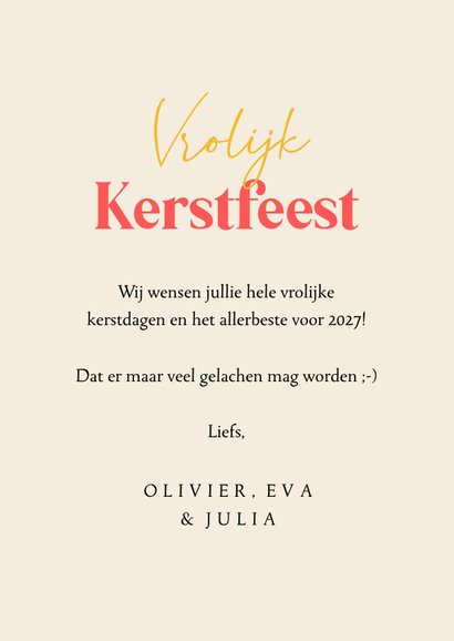 Kerstkaart vrolijk kerstfeest kerstbal foto sterren 3