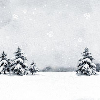 Kerstkaart vrolijk kerstfeest schotse hooglander roodborstje Achterkant