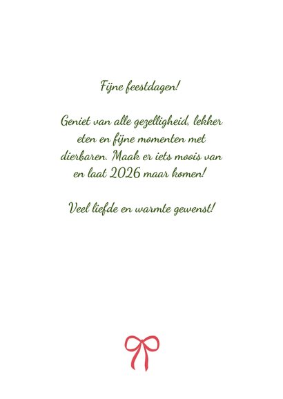 Kerstkaart vrolijke feestdagen kerstwens 3