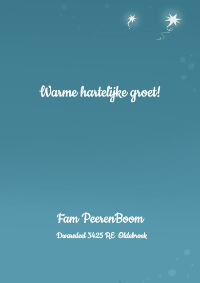 Kerstkaart vrolijke kerst ster 3