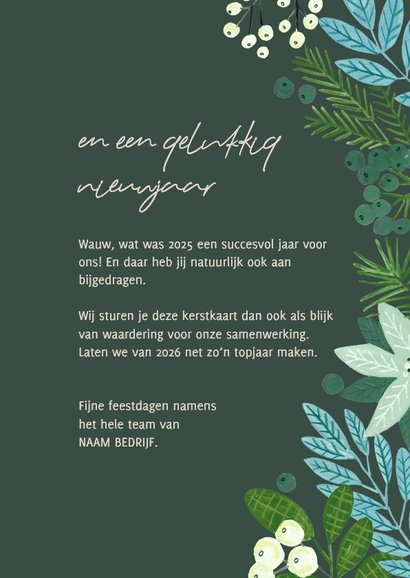 Kerstkaart vrolijke kerstroos poinsettia 3