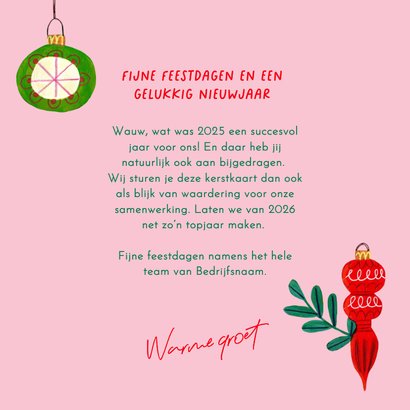 Kerstkaart vrolijke retro kerstballen illustratie 3