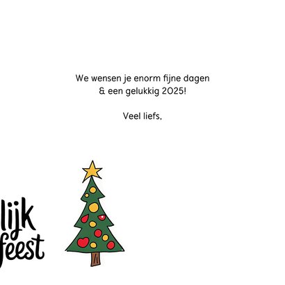 Kerstkaart vrolijke tekeningen Huidfonds 3