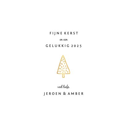 Kerstkaart 'warm wishes' goudlook 3