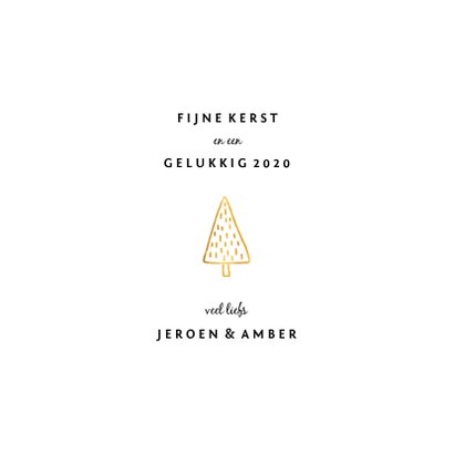 Kerstkaart 'warm wishes' goudlook 3