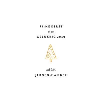 Kerstkaart 'warm wishes' goudlook 3