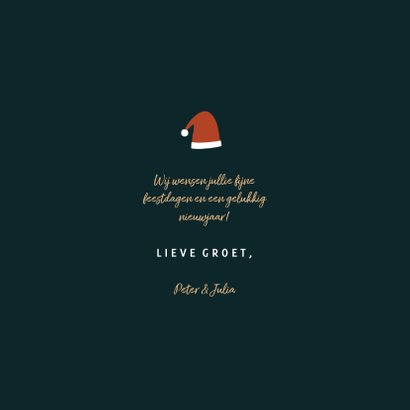 Kerstkaart warm wishes met leuke illustraties 3