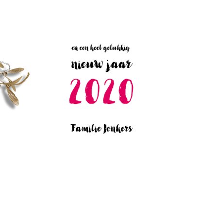 Kerstkaart watercolors met eigen foto 2020 3