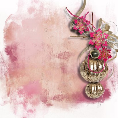 Kerstkaart watercolors met eigen foto 2