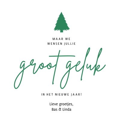 Kerstkaart we vieren kerst klein met foto en kerstboom 3