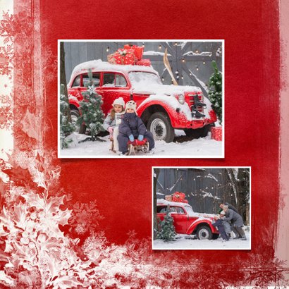 Kerstkaart houten wegwijzer rood 2020 2