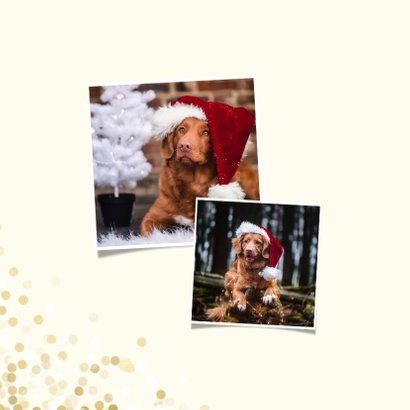 Kerstkaart wij wensen jullie groot geluk met confettikader 2