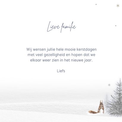 Kerstkaart winter hert 3