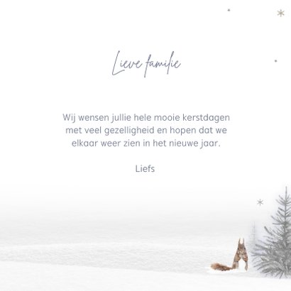 Kerstkaart winter hert 3