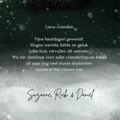 Kerstkaart winter kerstbal groen 3