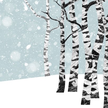 Kerstkaart winter met hert 2