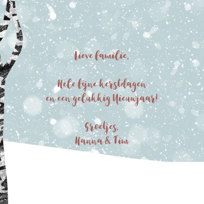 Kerstkaart winter met hert 3