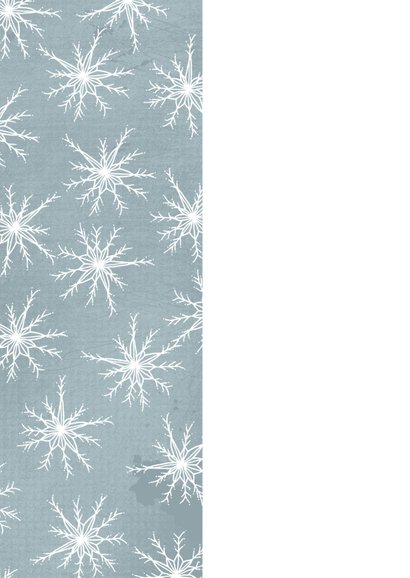 Kerstkaart winter met kristallen en foto 2
