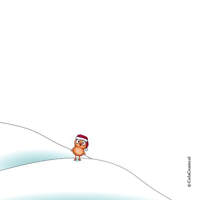 Kerstkaart wintergroet met rendier 2