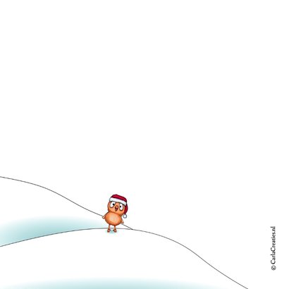 Kerstkaart wintergroet met rendier 2
