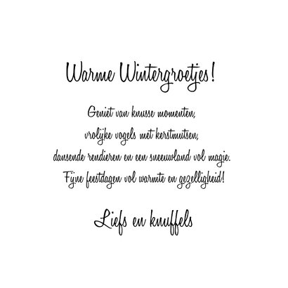 Kerstkaart wintergroet met rendier 3