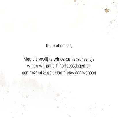 Kerstkaart winters bos kerstbal 3