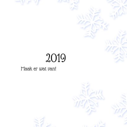 Kerstkaart winters met kristallen en foto 3