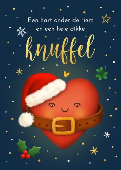 Kerstkaart winterse hart onder de riem 3