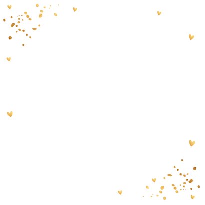 Kerstkaart wit fotocollage goudlook confetti 2