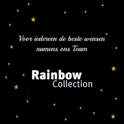 Kerstkaart woordboom hip en trendy zwart 3