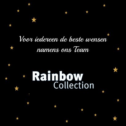 Kerstkaart woordboom hip en trendy zwart 3