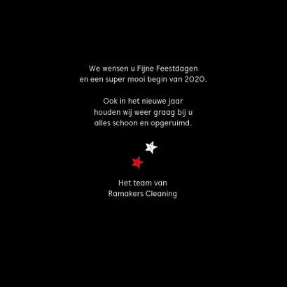 Kerstkaart zakelijk a clean house is a clear mind 3