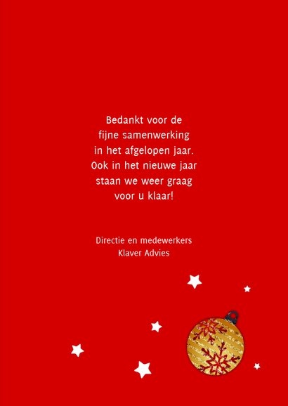 Kerstkaart zakelijk abstracte kerstboom met ballen 3
