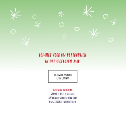 Kerstkaart zakelijk Buiten de lijntjes kleuren 2