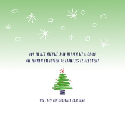 Kerstkaart zakelijk Buiten de lijntjes kleuren 3