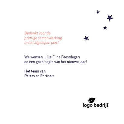 Kerstkaart zakelijk Een buitengewoon bijzonder jaar 3