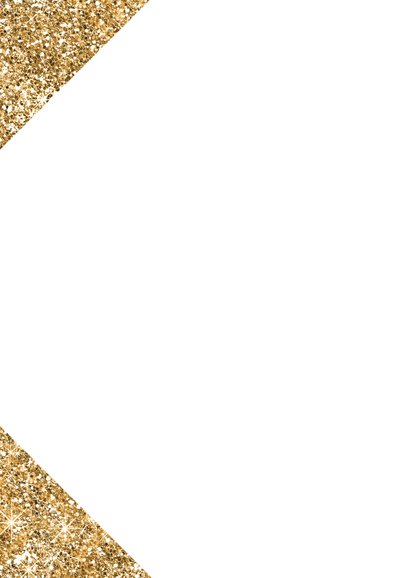 Kerstkaart zakelijk fotocollage glitter goud Achterkant