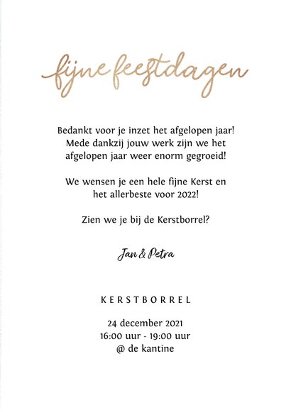Kerstkaart zakelijk kerstboom hout sterren fotocolllage 3