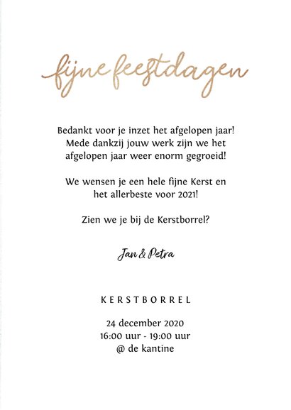 Kerstkaart zakelijk kerstboom hout sterren fotocolllage 3