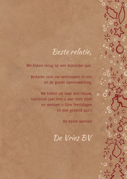 Kerstkaart zakelijk kerstboom met symbooltjes 3