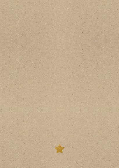 Kerstkaart zakelijk kraft goudflook kerstboom stijlvol ster Achterkant