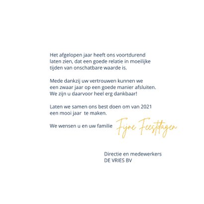 kerstkaart zakelijk Samen een mooi jaar maken 3