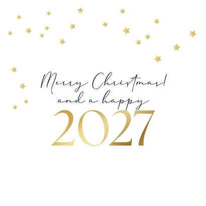 Kerstkaart zakelijk silhouet kerstster stijlvol goud logo 2