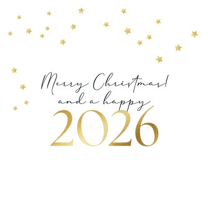 Kerstkaart zakelijk silhouet kerstster stijlvol goud logo 2