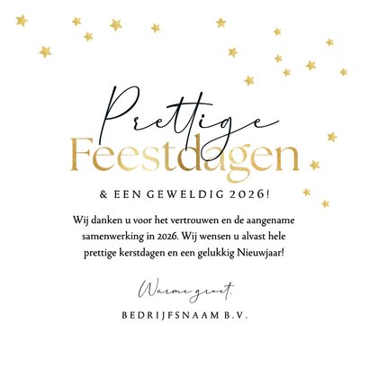 Kerstkaart zakelijk silhouet kerstster stijlvol goud logo 3