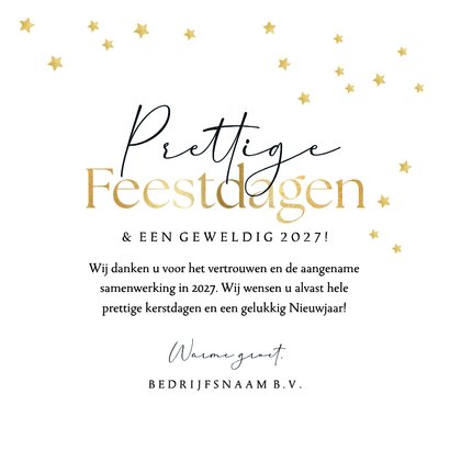Kerstkaart zakelijk silhouet kerstster stijlvol goud logo 3
