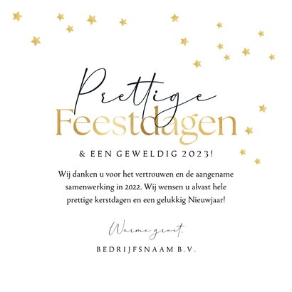 Kerstkaart zakelijk silhouet kerstster stijlvol goud logo 3