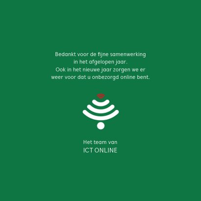 Kerstkaart zakelijk Wifi kerstboom 3