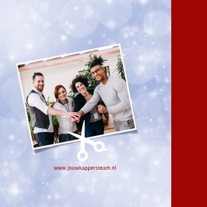 Kerstkaart zakelijk Wij verzorgen graag jouw haar 2